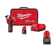 M12 Fuel Surge 12V brushless 1/4" impact driver kit with 2.0 Ah battery.