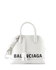 Pre-Owned Balenciaga Small Logo Ville Bag Embossed Leather - White