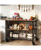 Aheaplus 3-Tier Kitchen Island Cart with Wheels