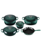 Le Creuset 9-piece enameled cast iron cookware set - artichaut, now with a discount.