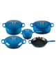 Le Creuset 9-piece enameled cast iron cookware set - Marseille.