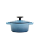 Smith and Clark blue 1-quart enamel cast iron Dutch oven—10% off!