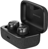 Sennheiser momentum true wireless 4 earbuds in black.