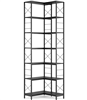 7 Tier Industrial Corner Bookshelf