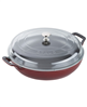 Staub 3.5-qt grenadine cast iron braiser with glass lid - 20% off.