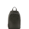 Pre-owned green Gucci jumbo GG embossed leather sling bag available with discount.