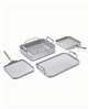 Caraway 7-piece gray non-stick ceramic cookware set.