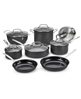 Cuisinart 13-pc. hard anodized aluminum cookware set in black.