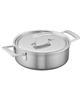 Demeyere Industry 5 4-quart deep sauté pan in silver.