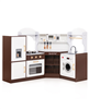 Corner Play Kitchen with Ice Maker Microwave Oven