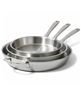 Alva Maestro 3pc 5-ply stainless steel frying pan set - silver, now at a discount.