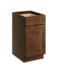 Boyel Living 18" dark caramel single base cabinet with full overlay HDF door and dovetail drawer.