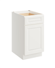 18" Single Base Cabinet with Full Overlay Hdf Door and Dovetail Drawer - Glacier white