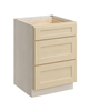 24" 3-Drawer Base Cabinet with Full Overlay Hdf Drawer Fronts and Dovetail Drawers - Versa shaker