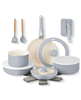 18 Piece Ceramic Nonstick Detachable Handle Cookware Set