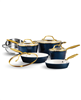 Gotham Steel Pro 10-piece navy nonstick ceramic cookware set.