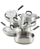 Kitchenaid stainless steel 10-piece cookware set in silver is available with a discount.