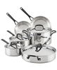 5-Ply Clad Stainless Steel 10 Piece Cookware Induction Pots and Pans Set