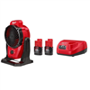 M12 12-volt cordless jobsite fan with M12 2.0 Ah battery (2-pack) and charger.