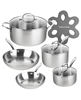 Gotham Steel Tri-Ply Stainless Steel 10-Piece Cookware Set with Cookware Pad Protectors