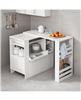 Extendable Rotating Kitchen Island Dining Table