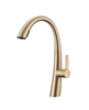 Phying single handle stainless steel pull-out kitchen faucet.