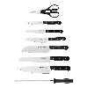 Henckels Solution 9-pc knife set (no block) with discount info.