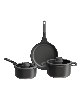 BergHOFF Leo Stone+ 5pc Nonstick Ceramic Cookware Set, Recycled - Black