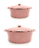 BergHOFF Neo 4pc Cast Iron Cookware Set, 5qt. & 8qt. - Pink