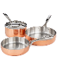 BergHOFF Vintage 4pc Tri-Ply Copper Cookware Set with Lids, Polished - Copper