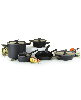 BergHOFF Leo 10Pc Non-stick Ceramic Cookware Set With Glass Lid - Black