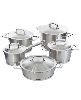 DiNA Meta 10pc Recycled 18/10 Stainless Steel Cookware Set