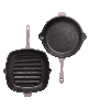 BergHOFF Neo 2pc Cast Iron 10" Fry Pan & 11" Grill Pan Cookware Set