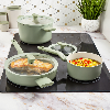 BergHOFF Balance 6Pc Non-stick Ceramic Cookware Set With Glass Lid