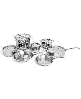 BergHOFF Professional 13pc Tri-Ply 18/10 Stainless Steel Cookware Set with Stainless Steel Lids