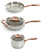 BergHOFF Ouro 18/10 Stainless Steel 5 Piece Starter Cookware Set with Glass Lids