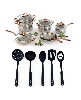 BergHOFF Ouro Gold 16Pc 18/10 Stainless Steel Cookware Set with Glass Lids - Silver, rose gold