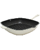 Neo 11" cream cast iron square grill pan.