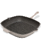 Neo 11" oyster cast iron square grill pan with a discount.