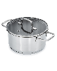BergHOFF DiNA Helix Recycled 18/10 Stainless Steel 8" Stockpot 3.2qt., Glass Lid - Silver