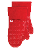 T-Fal Flexible Waffle Silicone Oven Mitt, Set of 2 - Red