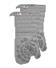 T-Fal Medallion Print Silicone and Cotton Twill Oven Mitt, Set of 2 - Gray