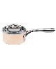 Tri-Ply 8" Covered Saucepan, Non-Hammered - Copper