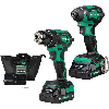 Metabo HPT 18V Cordless Brushless Driver Drill & Impact Driver Combo Kit - KC18DEXQBM