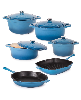BergHOFF Neo 10pc Cast Iron Cookware Set - Blue
