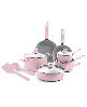 GreenPan Dover Ceramic Nonstick 12-Piece Cookware Set - Pink