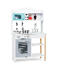 Kids Kitchen Cookware Pretend Cooking Food Play Set - White