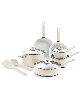 GreenPan Dover Ceramic Nonstick 12-Piece Cookware Set - Cream