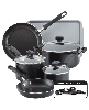 Farberware Cookstart 15-Pc DiamondMax Nonstick Cookware Set - Black