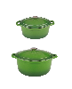BergHOFF Neo 4pc Cast Iron Cookware Set, 5qt. & 8qt. - Green